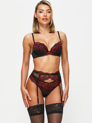 Sexy Lace Padded Plunge Bra