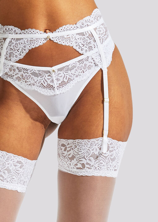 Lace Top Glossy Hold Up image number 1.0