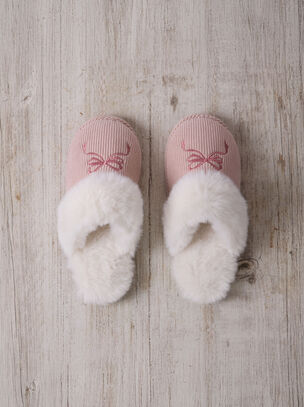 Bow Slipper - Pink