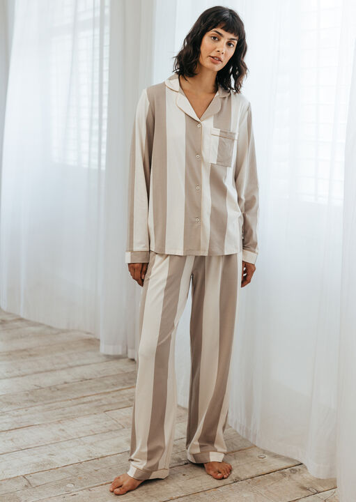 Stripe Revere Long Sleeve Set image number 0.0