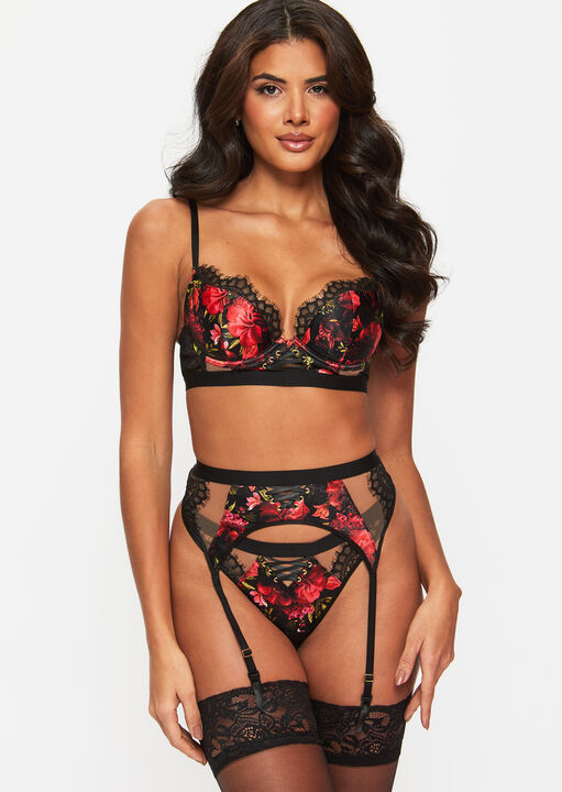 Enchanting Rose Padded Plunge Bra image number 0.0