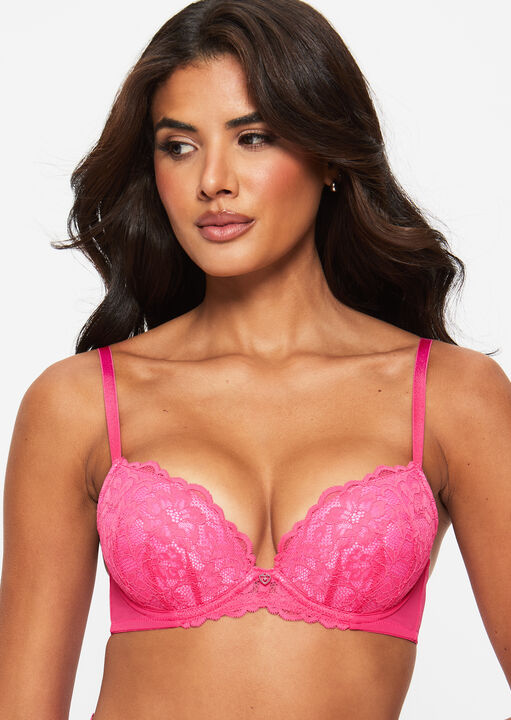 Sexy Lace Padded Plunge Bra image number 2.0