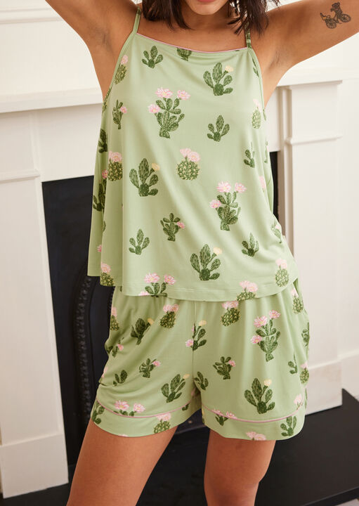 Cactus Poly Cami Set image number 4.0