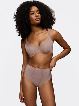 Illusion Curve Plunge Bra - Nude