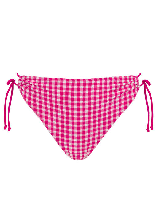 Holiday Check Tie Side Bikini Bottom image number 4.0