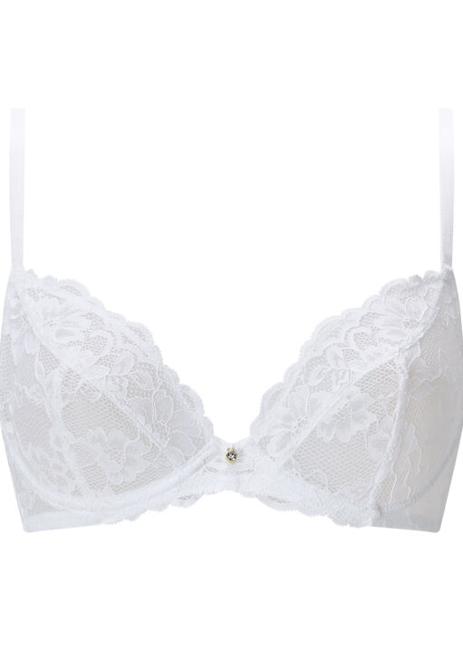 Sexy Lace Non Padded Plunge Bra image number 4.0