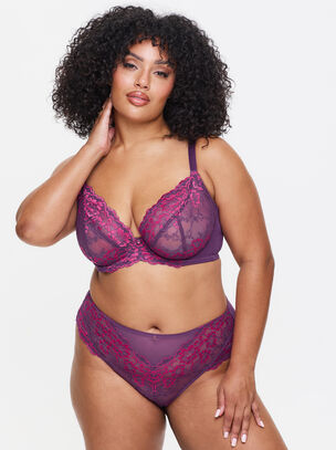 Sexy Lace Fuller Bust Non Padded Plunge Bra