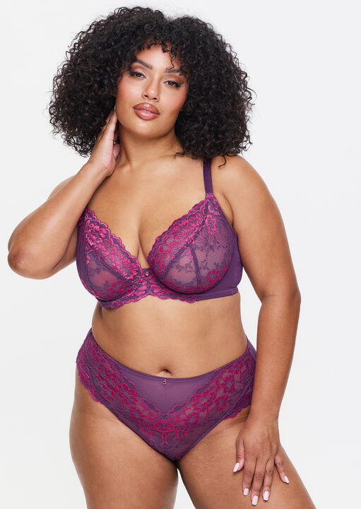 Sexy Lace Fuller Bust Non Padded Plunge Bra image number 0.0