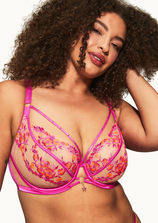 Tropical Tease Non Padded Fuller Bust Plunge Bra image number 1.0