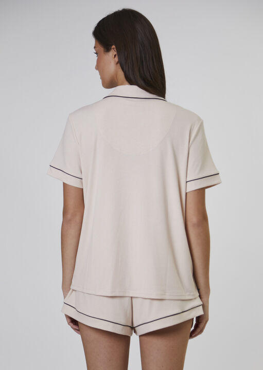 Rib Short Sleeve Revere Set image number 2.0