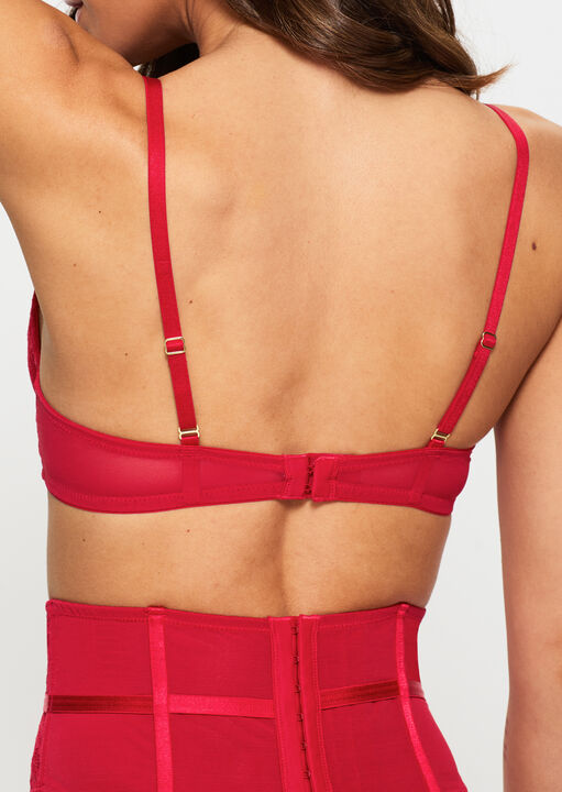 Sexy Lace Padded Plunge Bra image number 2.0