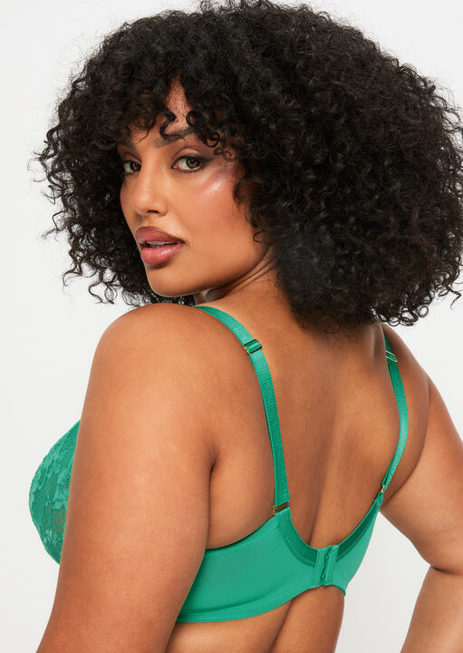 Sexy Lace Fuller Bust Non Padded Plunge Bra image number 2.0