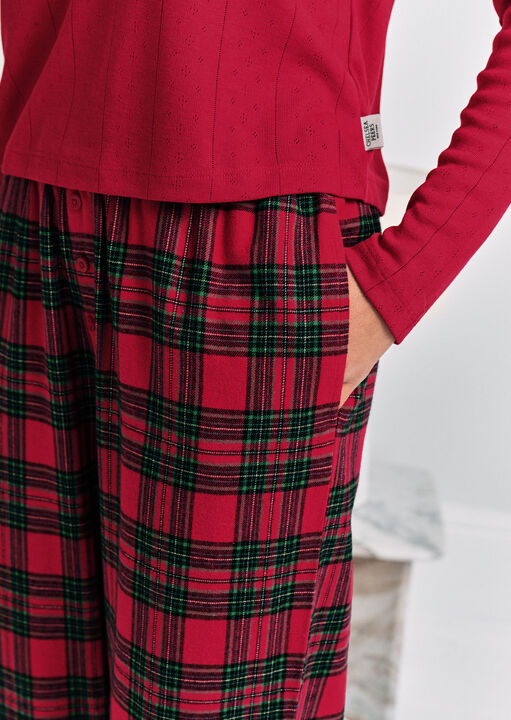 Pointelle Check Long Sleeve Set image number 3.0