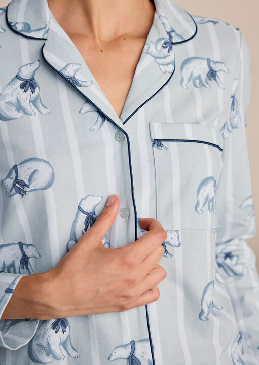 Chelsea Peers Organic Cotton Polar Bear Pyjama SeT image number 3.0