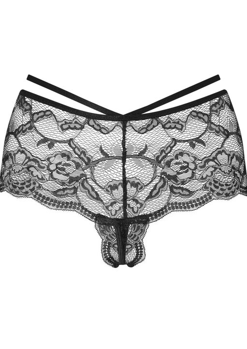 Adore You Lace Crotchless Short image number 4.0