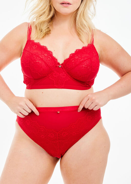 Lace Logo Longline Bra image number 0.0