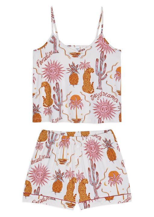 Daydreamer Paradise Print Cami Set image number 5.0