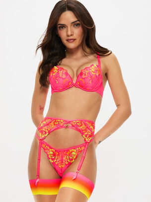 Tropical Oasis Padded Plunge Bra