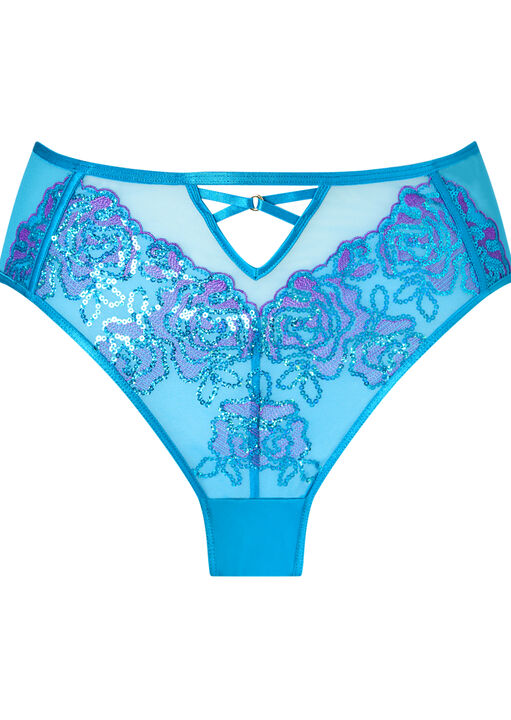 Pearlescent Embroidered Brazilian Knickers image number 4.0