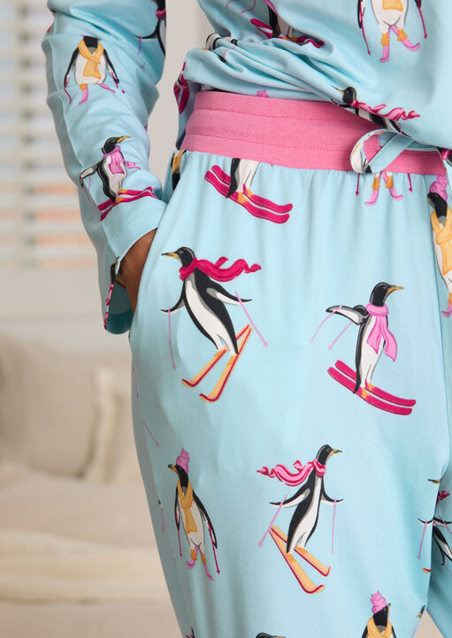 Skiing Penguin  Long Sleeve Set image number 5.0
