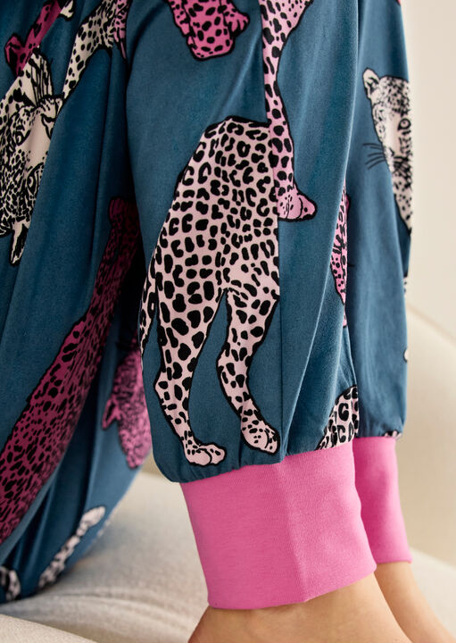 Chelsea Peers Multi Leopard Pyjama Set image number 5.0