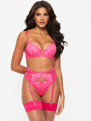 Sexy Lace Padded Plunge Bra