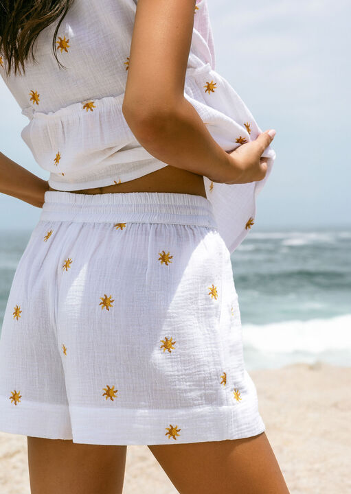 Sun Embroidery Short image number 2.0