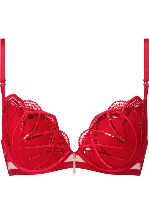 Desiring Decadence Padded Plunge Bra image number 4.0
