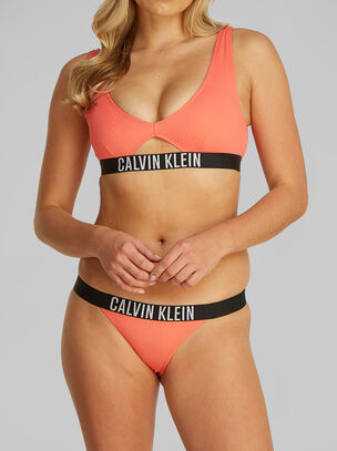 Intense Rib Brazilian Bottoms - Coral