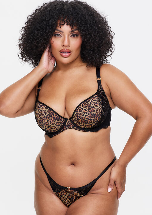Feline Fantasy Padded Plunge Bra image number 1.0