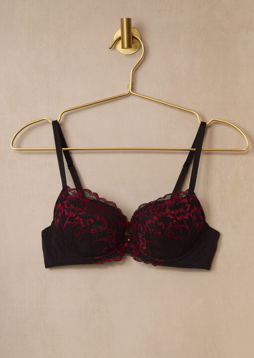 Sexy Lace Padded Plunge Bra image number 4.0