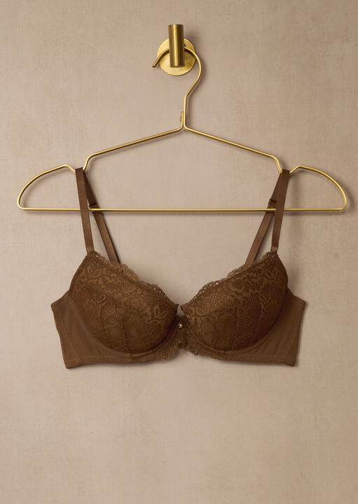 Sexy Lace Padded Plunge Bra image number 5.0