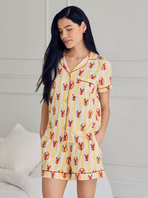 Lobster Revere Short Sleeve Set - Yellow