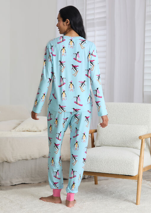 Skiing Penguin  Long Sleeve Set image number 2.0