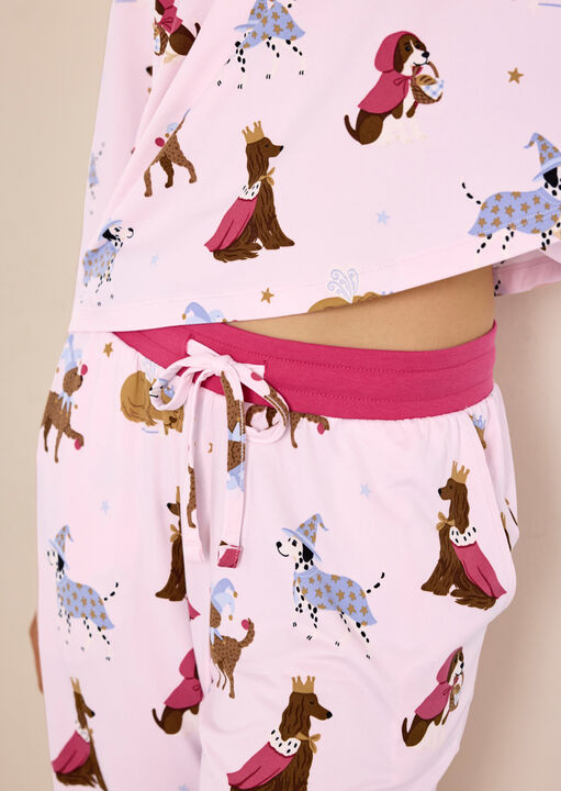 Chelsea Peers Fairytale Dogs Cotton Long Sleeve Pyjama Set image number 4.0