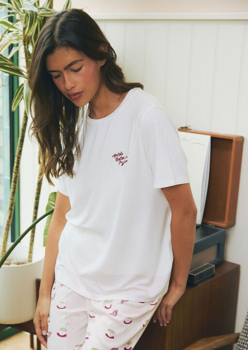 Urban Threads Matcha Short Sleeve Pyjama Set image number 3.0