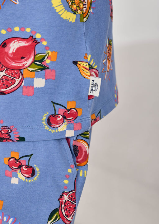Tropical Fruit Cami Short Sleeve Set  image number 3.0