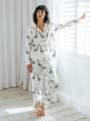 Giraffe Revere Long Sleeve Set - White