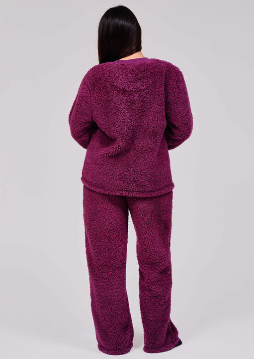 Loungeable Borg Jumper and Wide Leg Jogger Set image number 2.0