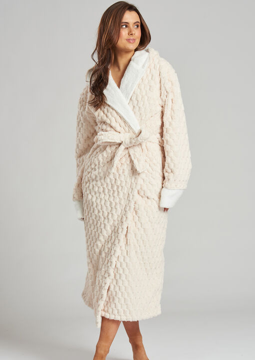 Geometric Fleece Robe image number 1.0