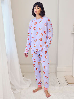 Shrimp Hearts Long Sleeve Set - Lilac