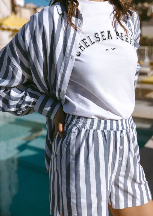 Poplin Stripe Shorts image number 1.0