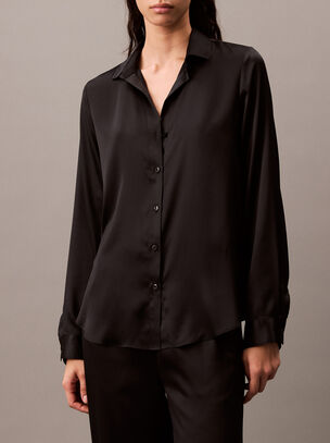 Satin Shirt - Black