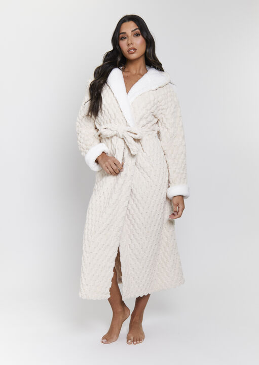 Geometric Fleece Robe image number 0.0