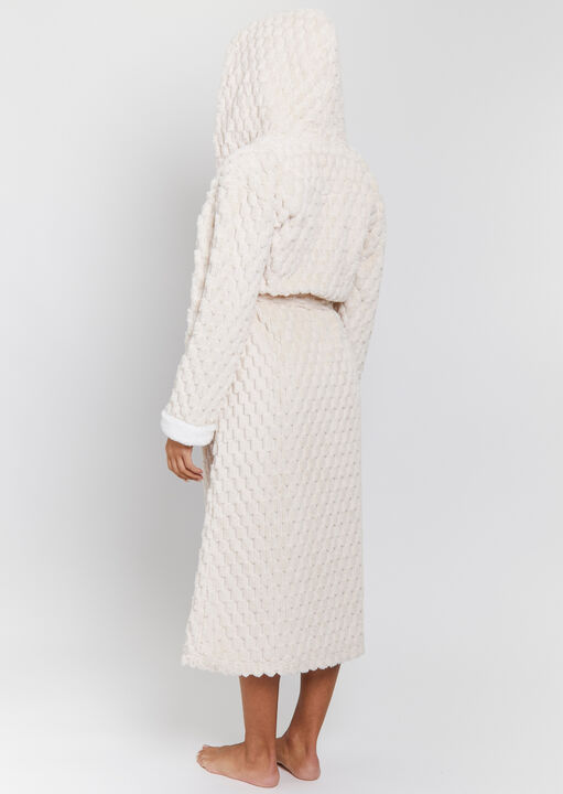 Geometric Fleece Robe image number 2.0