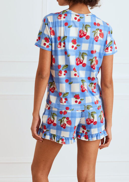 Gingham Cherry Short Sleeve Set image number 2.0