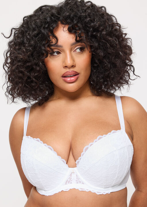 Sexy Lace Padded Plunge Bra image number 3.0