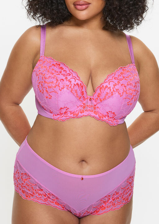 Sexy Lace Padded Plunge Bra image number 1.0