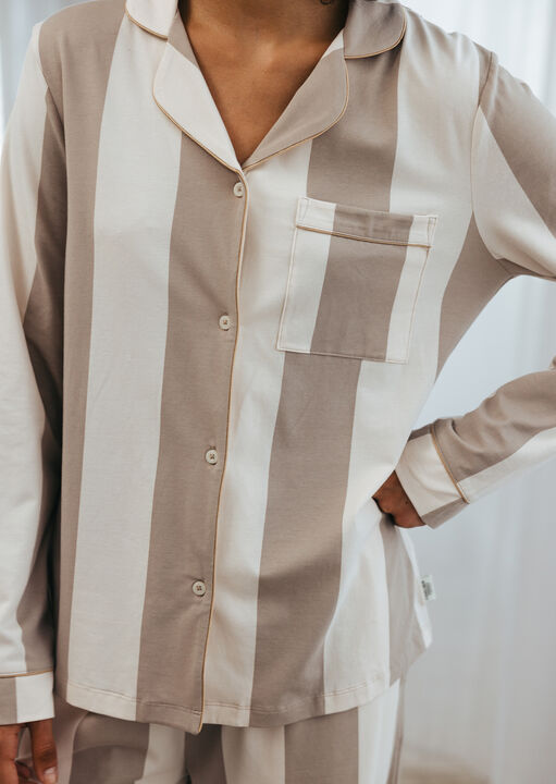 Stripe Revere Long Sleeve Set image number 1.0