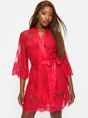 Availing All Over Lace Robe